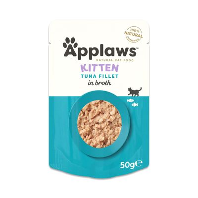 Applaws Natural Kitten hús-/hallében gazdaságos csomag 24 x 50 g
