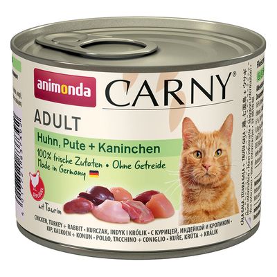 animonda Carny Adult 6 x 200 g Huhn, Pute & Kaninchen