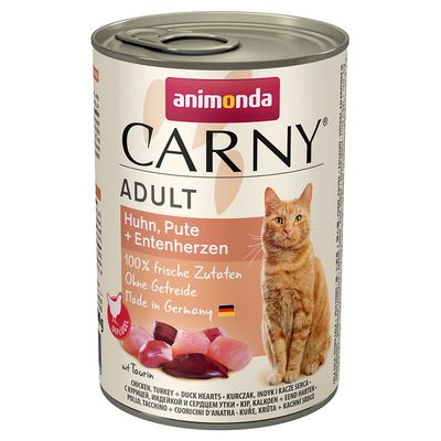 animonda Carny Adult Saver Pack 12 x 400g Chicken, Turkey & Duck Hearts