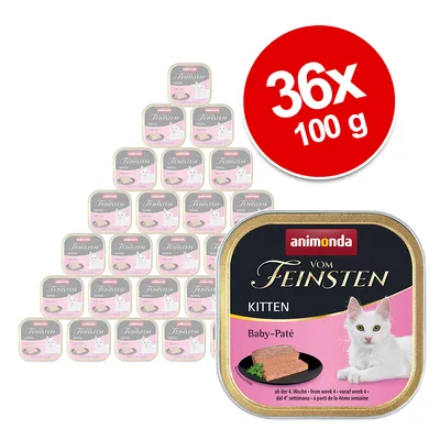 Animonda vom Feinsten Kitten Baby-Paté, multipack med 36 x 100 g. Lämplig från vecka 4.