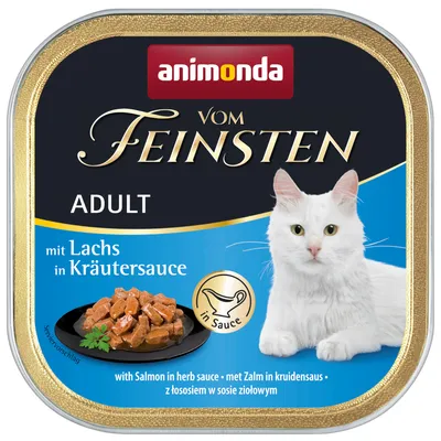 animonda vom Feinsten Adult NoGrain in Sauce 36 x 100 g - Lachs in Kräutersauce