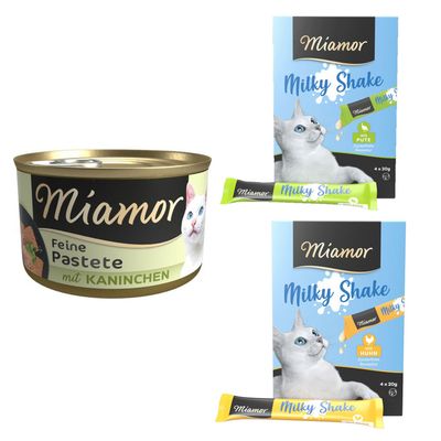 Miamor Pastete, 24 x 85 g + Miamor Milky Shake: indyk, 4 x 20 g i kurczak, 4 x 20 g gratis!