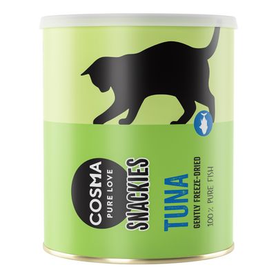 Výhodné balení Cosma Snackies Maxi Tube - lyofilizované snacky pro kočky tuňák 3 x 150 g