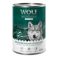 Wolf of Wilderness "Triple Taste" 6 x 400 g - The Mediterranean - Lamm, Huhn, Forelle