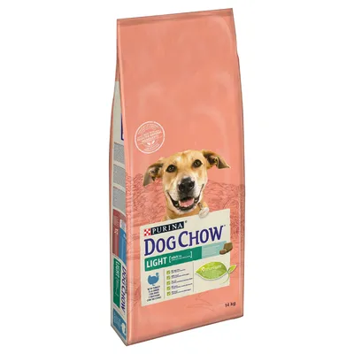 Purina Dog Chow Light für erwachsene Hunde, 14 kg. Mit Huhn und Naturium für gesunde Verdauung. Reduzierter Fettgehalt, ideal für weniger aktive Hunde.