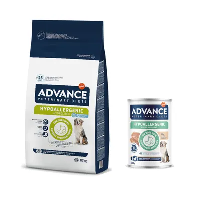 Advance Veterinary Diets Hypoallergenic 10 kg + 400 g konzerva zdarma - Hypoallergenic 10 kg + kachna (400 g) Advance Veterinary Diets Hypoallergenic 10 kg + 400 g konzerva zdarma - Hypoallergenic 10 kg + kachna (400 g)