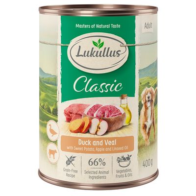 Lukullus ankka & vasikka (viljaton) 6 x 400 g