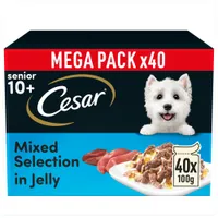 Cesar 10+ Senior Selection in Jelly - 40 x 100g
