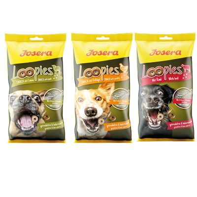 Kombi-Paket Josera Loopies 9 x 150 g Rind + Geflügel + Lamm