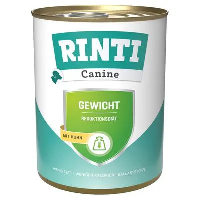Rinti Canine Gewicht Reduktionsdiät mit Huhn. Wenig Fett, weniger Kalorien, Ballaststoffe. Tekst deels in het Duits. Rinti Canine Gewicht Reduktionsdiät mit Huhn. Wenig Fett, weniger Kalorien, Ballaststoffe. Tekst deels in het Duits.