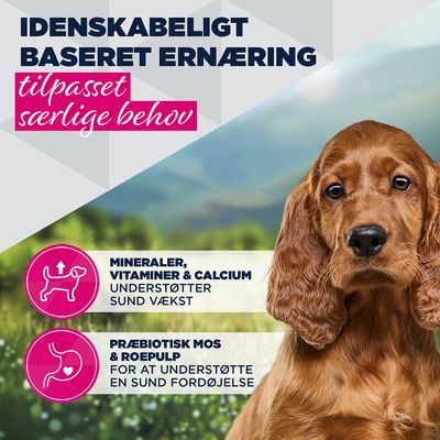 Mineraler, vitaminer og calcium understøtter sund vækst. Præbiotisk MOS og roefibre fremmer en sund fordøjelse. Tilpasset ernæring til særlige behov.