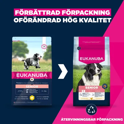 Eukanuba Premium Nutrition Senior Medium Breed Chicken - 15 kg
