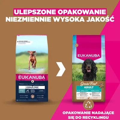 Eukanuba Grain Free Adult, dziczyzna - 12 kg