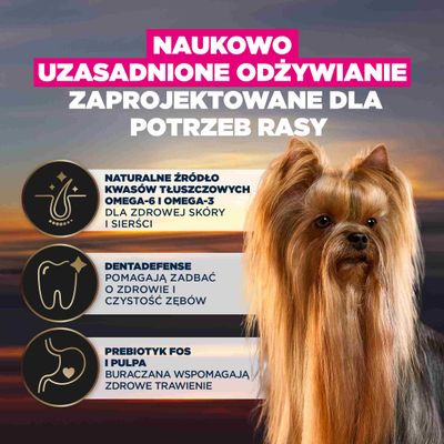 Naukowo opracowane żywienie, stworzone z myślą o potrzebach rasowych. Naturalne źródło kwasów Omega-6 i Omega-3, Dentadefense dla zdrowia zębów, prebiotyki FOS oraz wysłodki buraczane dla trawienia.