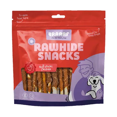 Braaaf Roll Sticks mit Huhn - Sparpaket: 2 x 30 Stück (12,5 cm)