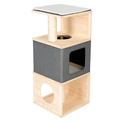 Cubist katthus - L 40 x B 40 x H 96 cm
