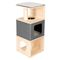 Katzenhaus Cubist natur / grau