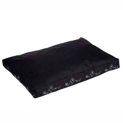 Coussin Silhouette noir pour chien - taille M : L 90 x l 60 x H 8 cm