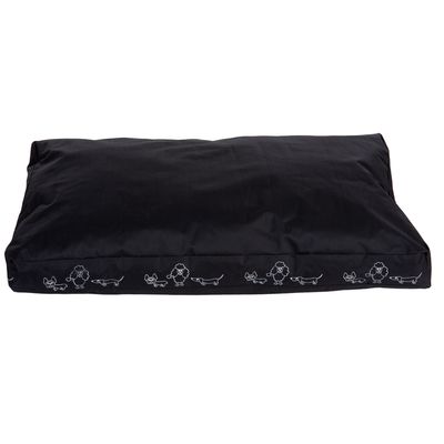 Hundekissen Silhouette schwarz Größe L: L 120 x B 80 x H 8 cm