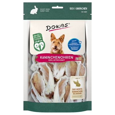 Dokas Kaninører med pels 3 x 100 g
