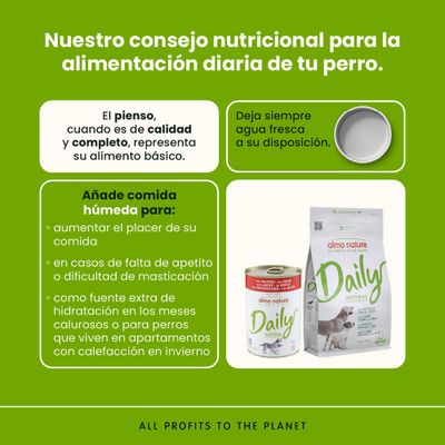 Almo Nature Daily 12 x 400 g comida húmeda para perros - Vacuno