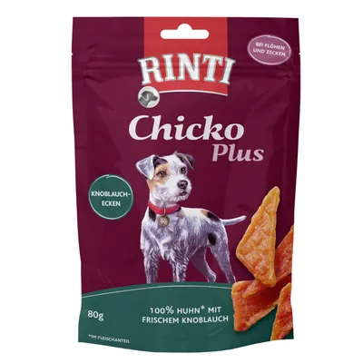 Rinti Chicko Plus Knoblauch-Ecken, 80g, 100% Huhn mit frischem Knoblauch, bei Flöhen und Zecken Rinti Chicko Plus Knoblauch-Ecken, 80g, 100% Huhn mit frischem Knoblauch, bei Flöhen und Zecken