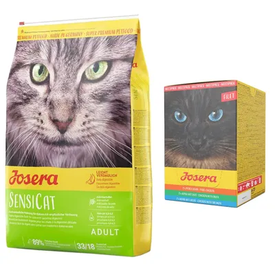 Zestaw: 10 kg Josera + Josera Filet, saszetki, 6 x 70 g w super cenie! - SensiCat, 10 kg Zestaw: 10 kg Josera + Josera Filet, saszetki, 6 x 70 g w super cenie! - SensiCat, 10 kg