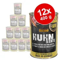 Lot Belcando Super Premium 12 x 400 g pour chien - lot mixte 2 : dinde & poulet