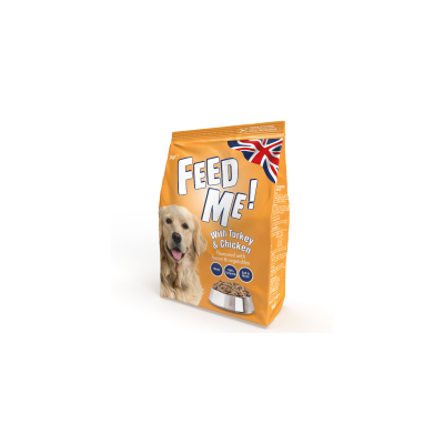 HiLife FEED ME - Turkey & Chicken Dry Dog food - Economy Pack: 12kg (6 x 2kg)