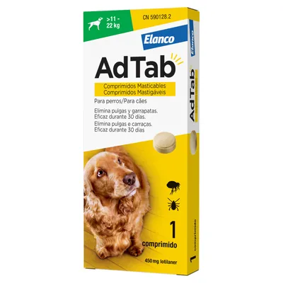 AdTab pastillas antiparasitarias para perros de 11 a 22 kg - 1 comprimido AdTab pastillas antiparasitarias para perros de 11 a 22 kg - 1 comprimido