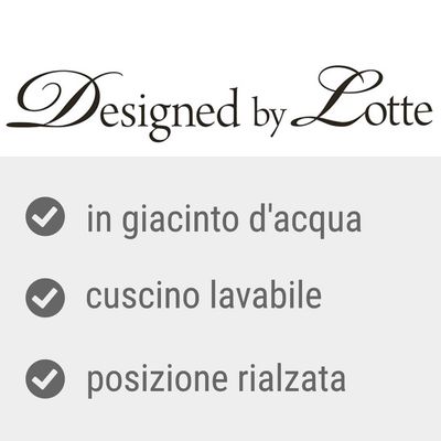 Designed by Lotte, in giacinto d'acqua, cuscino lavabile, posizione rialzata