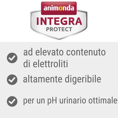 animonda INTEGRA PROTECT: ad elevato contenuto di elettroliti, altamente digeribile, per un pH urinario ottimale