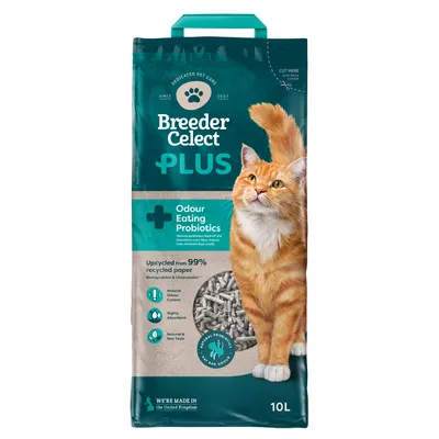 Breeder Celect Plus Probiotic Cat Litter - 10l