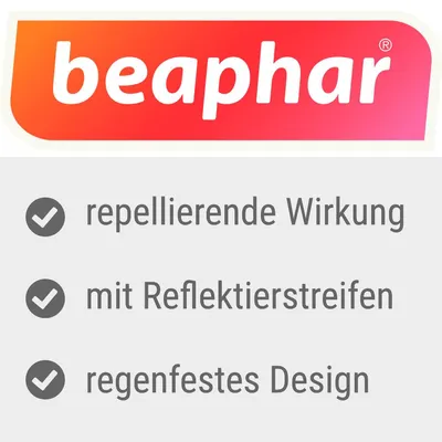beaphar. Repellierende Wirkung, mit Reflektierstreifen, regenfestes Design.