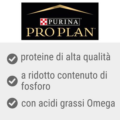 Purina Pro Plan, proteine di alta qualità, a ridotto contenuto di fosforo, con acidi grassi Omega