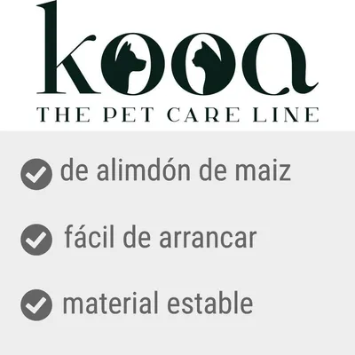kooa THE PET CARE LINE. de almidón de maíz, fácil de arrancar, material estable.