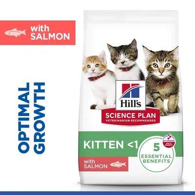 Hill's Science Plan Kitten <1 Σολομός - Πακέτο προσφοράς: 2 x 7 kg