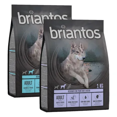 Briantos Grain-Free Trial Pack 2 x 1kg - dog dry food - Duck & Potato + Salmon & Potato