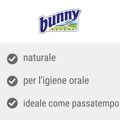 bunny Nature, naturale, per l'igiene orale, ideale come passatempo