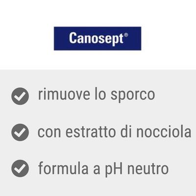 Canosept, rimuove lo sporco, con estratto di nocciola, formula a pH neutro