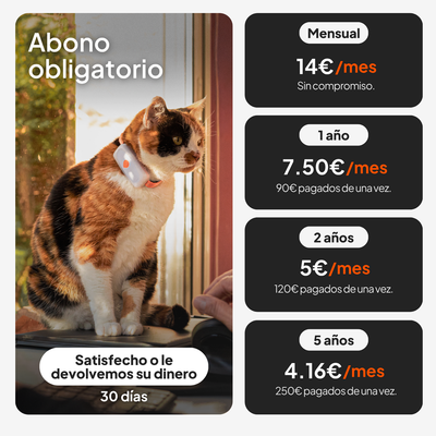 Suscripción obligatoria. Mensualmente, 14 €/mes; 1 año, 7,50 €/mes (90 € pago único); 2 años, 5 €/mes (120 € pago único); 5 años, 4,16 €/mes (250 € pago único). Garantía de devolución de dinero de 30 días.