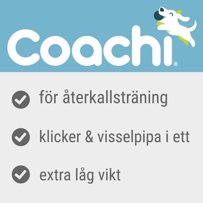 Coachi, för återkallsträning, klicker & visselpipa i ett, extra låg vikt