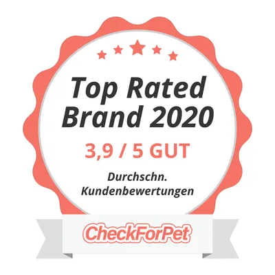 Top Rated Brand 2020, 3.9/5 GOOD, average customer ratings. CheckForPet.