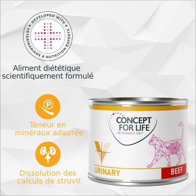 Concept for Life Veterinary Diet Urinary, bœuf