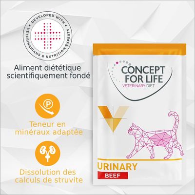 Concept for Life Veterinary Diet Urinary bœuf pour chat