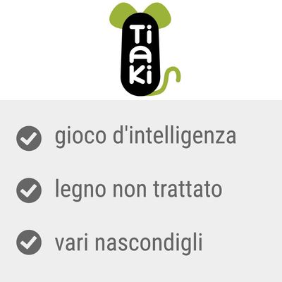 Tiaki. gioco d'intelligenza, legno non trattato, vari nascondigli