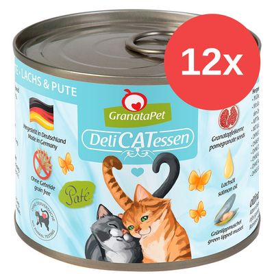 GranataPet DeliCatessen 12 x 200 g Pavo y faisán