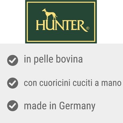 HUNTER in pelle bovina, con cuoricini cuciti a mano, made in Germany