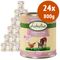Lukullus Junior 24 x 800 g Mix 1: 12 x Cuori di Tacchino & Agnello, 12 x Pollo & Vitello