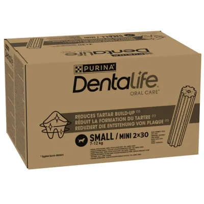PURINA Dentalife Snack per igiene dentale dei cani di tg piccola (7-12 kg) - 30 Stick (10 x 49 g)